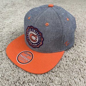 Clemson Tigers NCAA Zephyr Hat College Vault Gray Orange 2 Tone Snapback Cap NWT